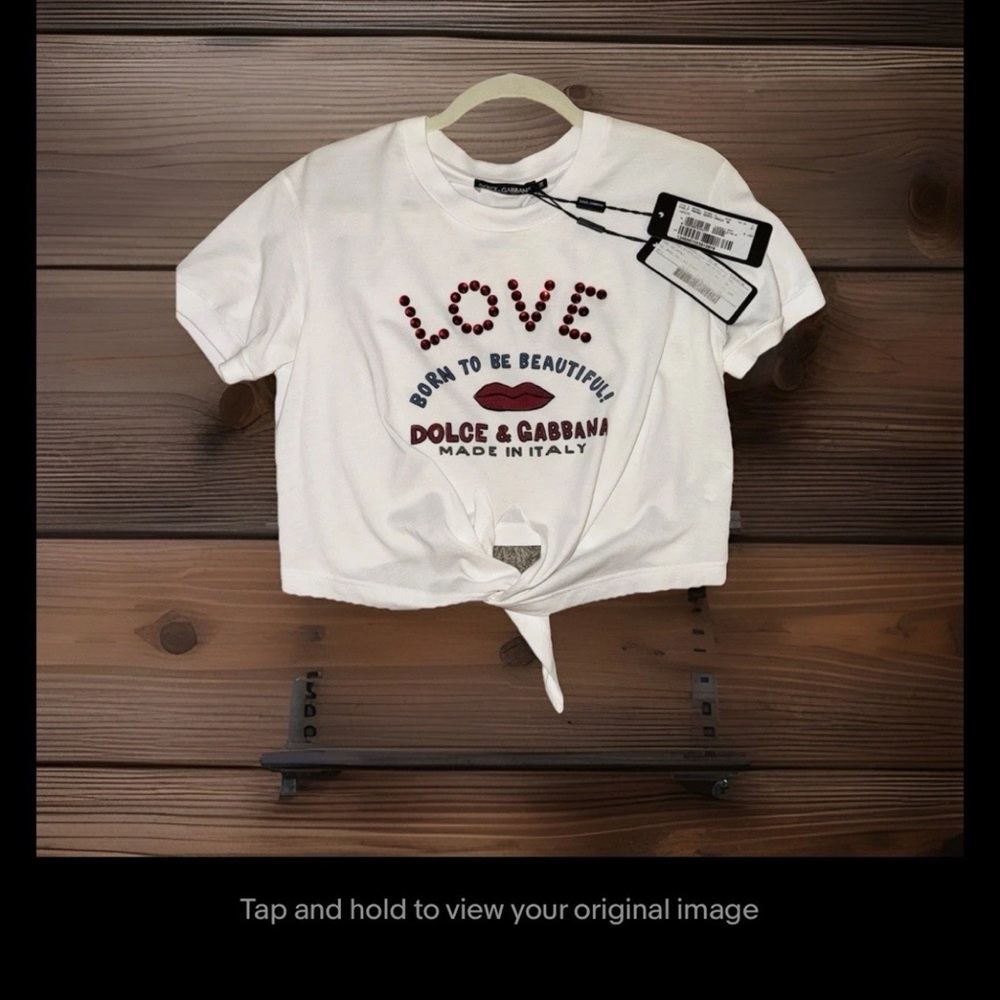 Dolce & Gabbana Women’s White Love Knot T-Shirt Limited Edition